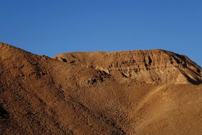 View of mountain against clear sky