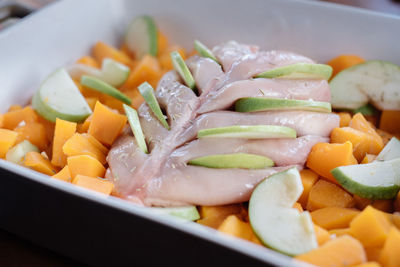 Close-up of food in plate