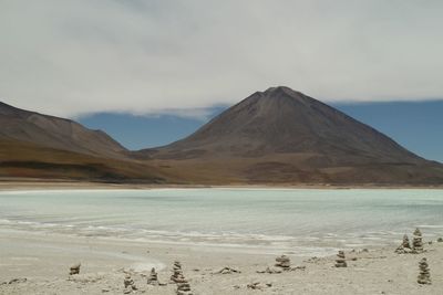 Scenic view of desert against sky