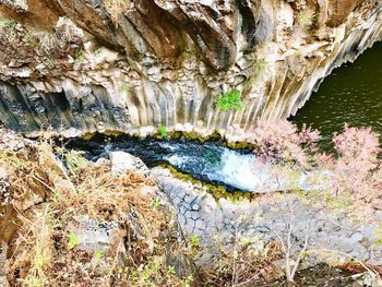 Scenic view of waterfall