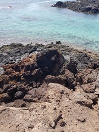 Scenic view of sea shore