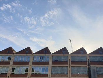 Low angle view of residential buildings against sky