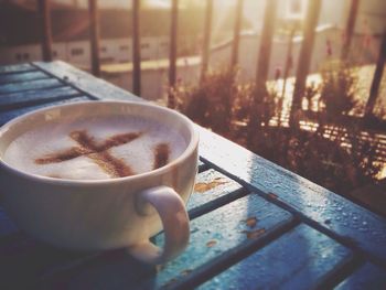 Close-up of coffee cup