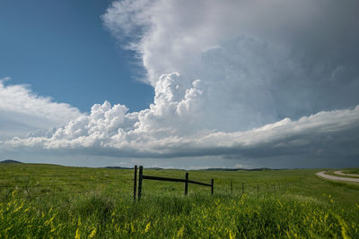Storm clouds gather over the great plains, usa