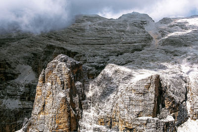 Lunar panorama in italian unesco dolomite alp peaks, trentino alto adige, piz boè