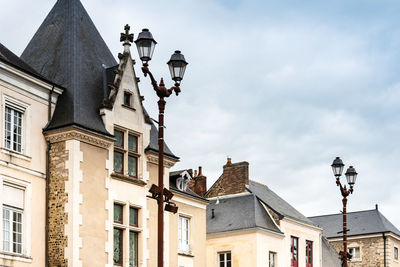 Low angle view of buildings against sky