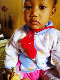 Portrait of cute baby girl