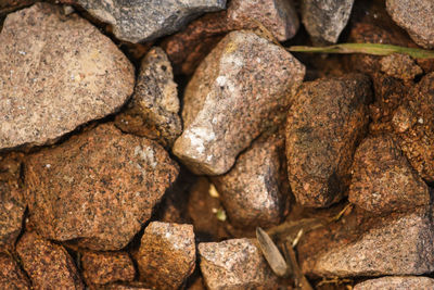 Full frame shot of stack of stones