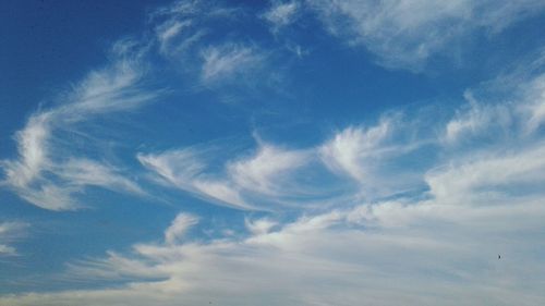 Low angle view of clouds in sky