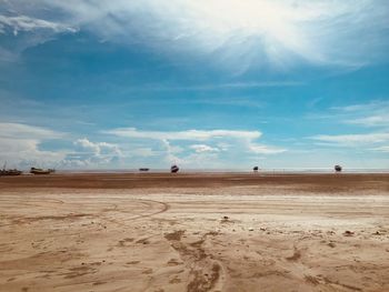 Scenic view of desert against sky