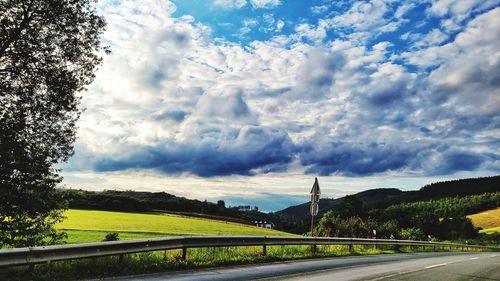 Scenic view of bridge over river against sky