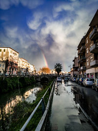 Panoramic view of city against sky