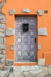 Close-up of door