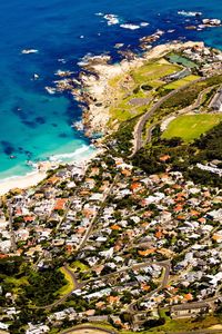 High angle view of townscape