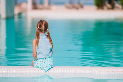 Woman in swimming pool