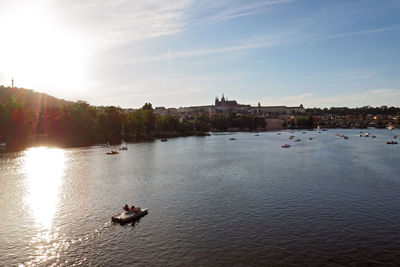 Scenic view of river against sky