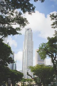 Low angle view of buildings against sky