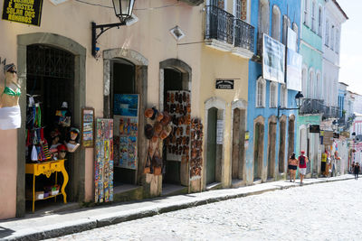 View of a souvenir shop in pelourinho, historic center of the city of salvador, bahia.