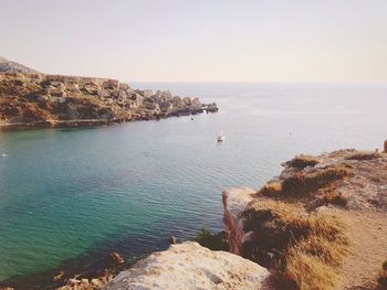 Rock formations in sea