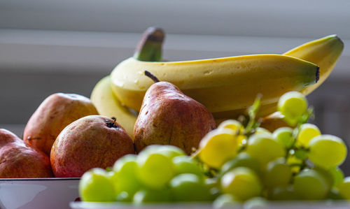 Close-up of fruits on table