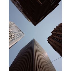 Low angle view of modern building against sky