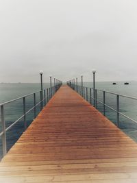 Pier over sea against sky