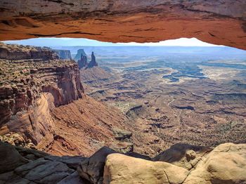 Scenic view of rock formations