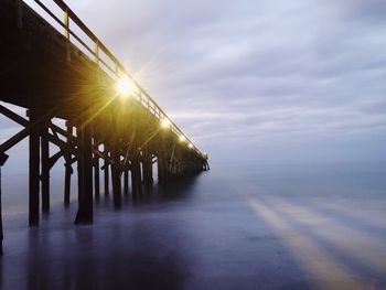 Scenic view of sunset over sea