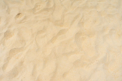 High angle view of paper on sand