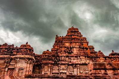 Pattadakal temple complex group of monuments breathtaking stone art with dramatic sky