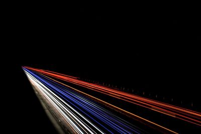 Light trails at night