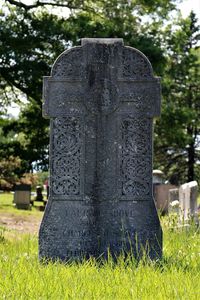 Close-up of cemetery