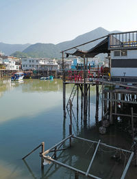 Boats in harbor