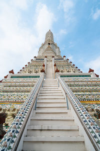 Low angle view of traditional building against sky