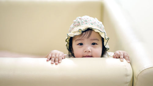 Portrait of cute baby girl