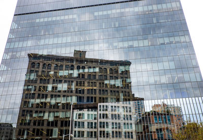 Low angle view of modern building against sky