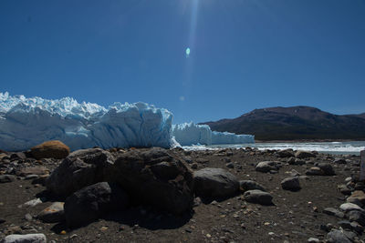 Scenic view of perito morrno glacier