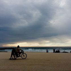 Scenic view of sea during sunset