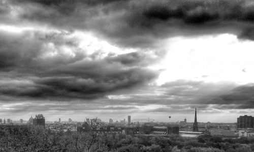 Cloudy sky over field