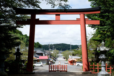 View of temple against sky