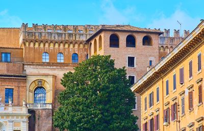 Low angle view of historic building against sky