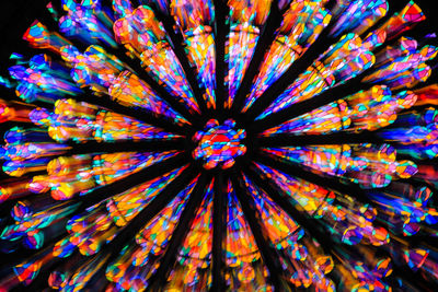 Low angle view of colorful lights