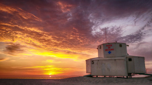 Scenic view of sea against dramatic sky