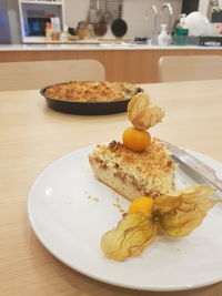 High angle view of breakfast on table