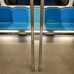 Empty chairs in airport