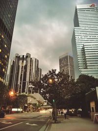 City street at dusk