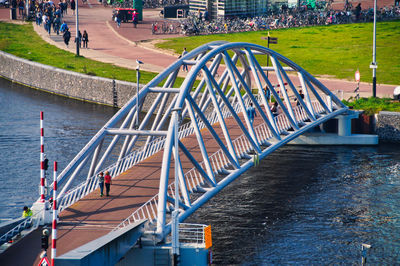 Bridge over river in city