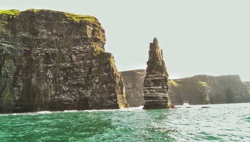 Rock formations in sea