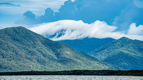 Cloud covered mountain