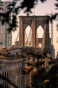 Bridge over river in city